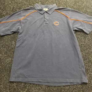 NFL Chicago Bears Polo Shirt Mens XL Navy Blue Orange Piping Cotton VF Imagewear
